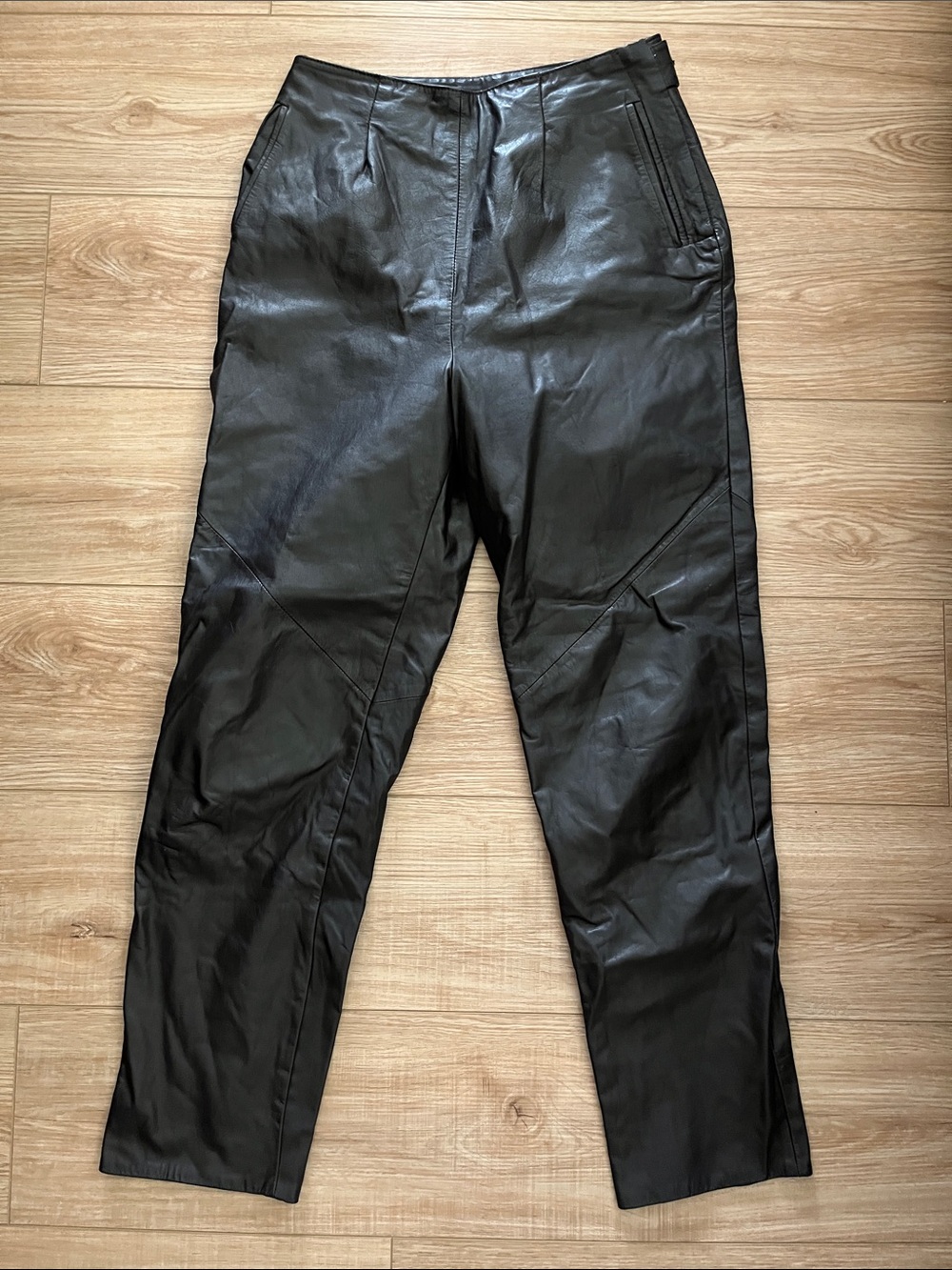 Vintage Pia Rucci dark brown leather pants